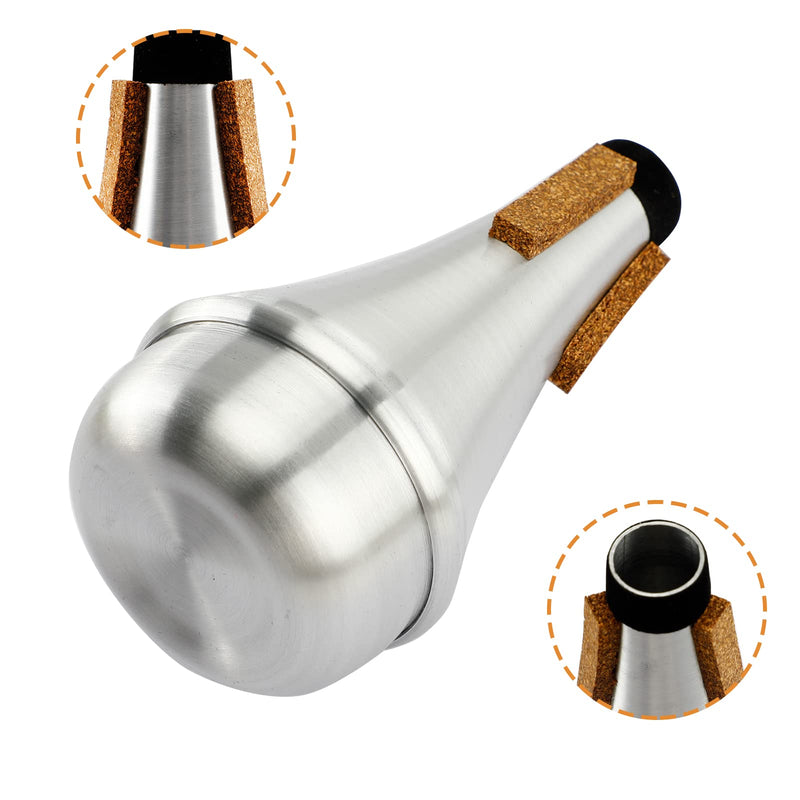 Trumpet Straight Mute, Mini Cup Mute for 3C 5C 7C Bach Trumpet Practice Mouthpiece Beginner Baritone Horn Trumpet Accessories, Bugle Cornet Kids Trombone Mellophone Brass Instruments Universal Mutes