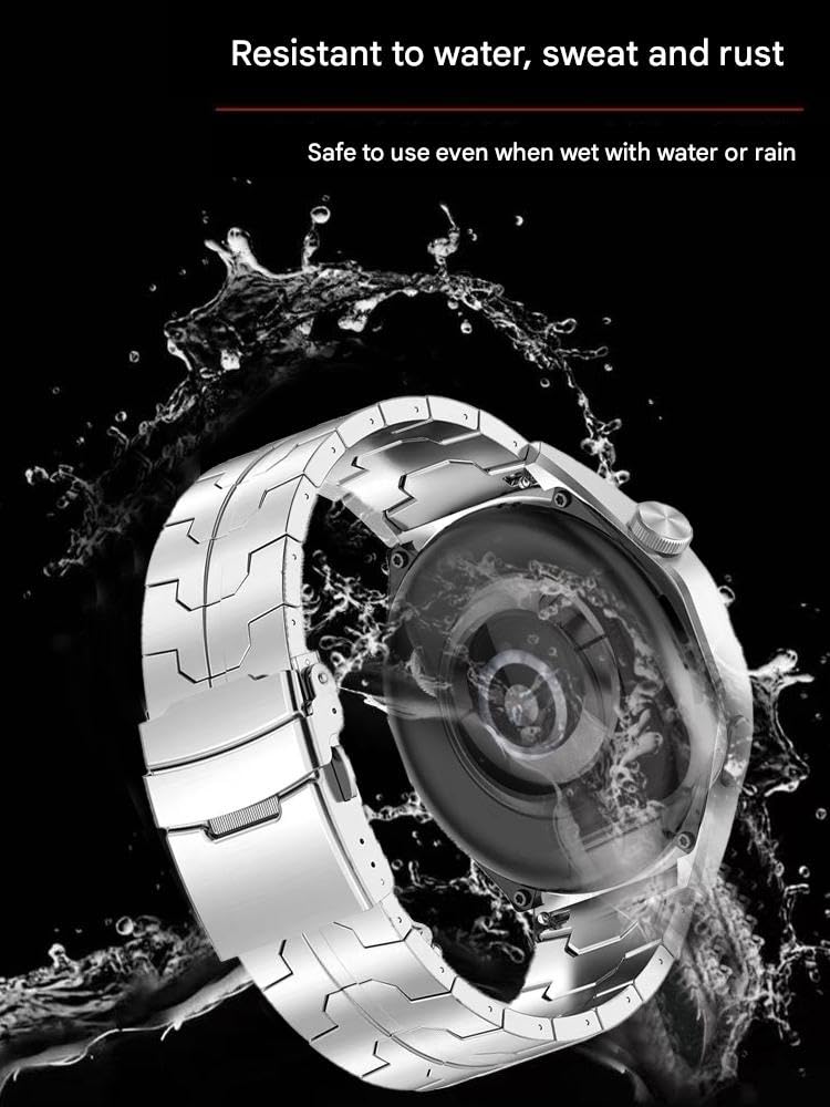 Titanium Watch Metal Strap Compatible with Huawei Watch GT6/GT6 Pro/GT5 46mm, 22mm Metal Band for Huawei GT4/3 46mm/ 3 Pro 46mm,GT 2e/Active/Classic/2 Pro/46mm/Sport/Elegant titanium orange