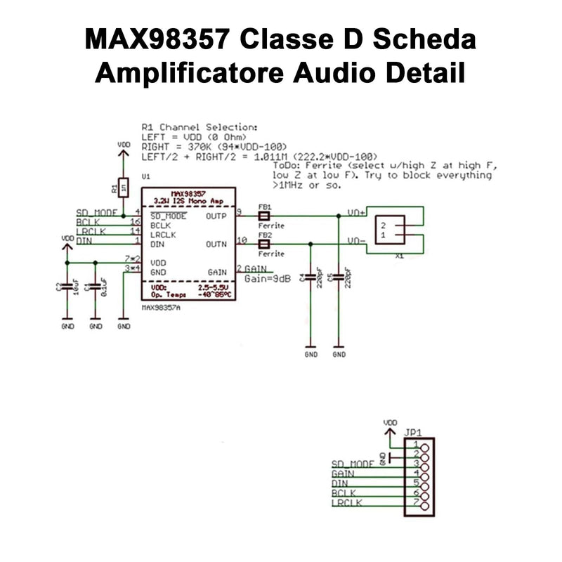 MAX98357 I2S 3W Class D Audio Amplifier Module AYWHP 5 Pieces DAC Decoder Module Audio Board I2S DAC Decoder Breakout Module Filterless Audio AMP Board for Arduino