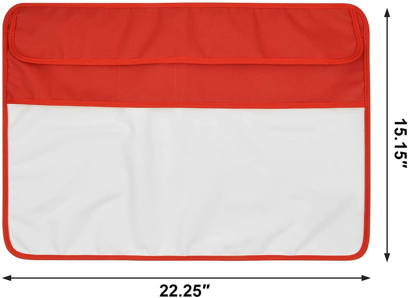 WESAPPINCcomputer Monitor Dust Cover for iMac 24”, PU Leather Protective Screen Dust Cover Sleeve with Rear Pocket Compatible with iMac 24 inch (24inch, Red) 24inch