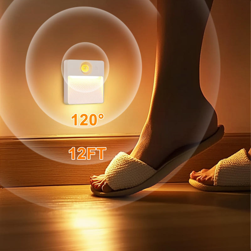 [AUSTRALIA] - Guankai 8 Pack Rechargeable Motion Sensor Stair Light for Indoor, RGBW Battery Operated Closet Lights, Stick On Night Lamp, Motion Activated Magnetic Lighting Lamps for Step,Cabinet,Hallway,Bathroom White 