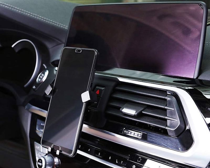 iJDMTOY Smartphone Gravity Holder w/Exact Fit Clip-On Dash Mount Compatible with BMW 2018-up G01 X3, 2019-up G02 X4 (Won't Occupy Air Vent Opening)
