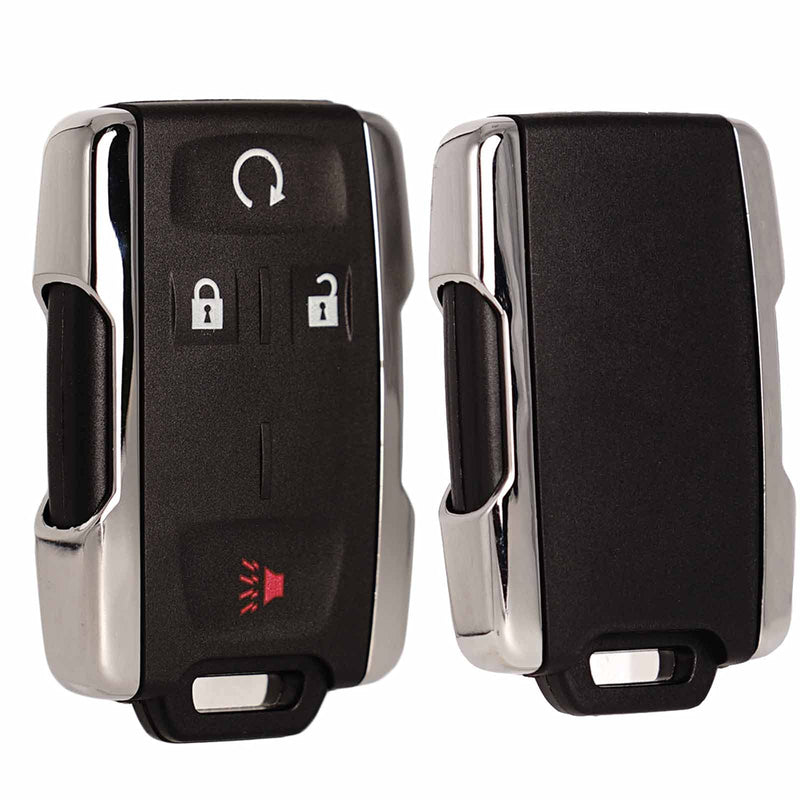 Key Fob Replacement Keyless Entry Remote Start Fits for GMC Sierra Chevrolet Silverado 1500 2500 3500 2014 2015 2016 2017 2018 2019 2020 GMC Canyon Chevy Colorado 2015-2021 M3N32337100 Chrome set of 1