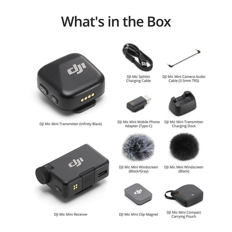 [AUSTRALIA] - DJI Mic Mini (1 TX + 1 RX), Wireless Lavalier Microphone for iPhone/Camera/Android, Ultralight, Detail-Rich Audio, Noise Cancelling, Automatic Limiting, Vlog, Streaming, 400m Transmission Mic Mini (1 TX + 1 RX) Single 