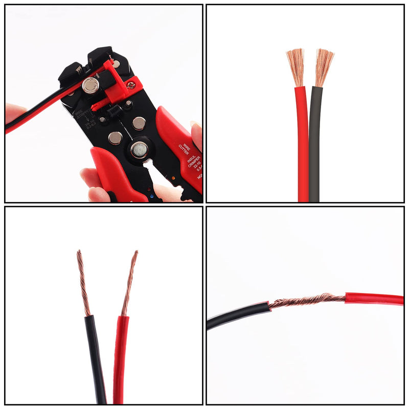 0.75 mm² 18 AWG Electric Wire Hook-up Cable Total 60 Metres [30 Metres Black and 30 Metres Red], Copper-Coated Aluminium Copper Cable, 12 V/24 V DC Cable 18AWG(0,75 mm²/30M)-PVC