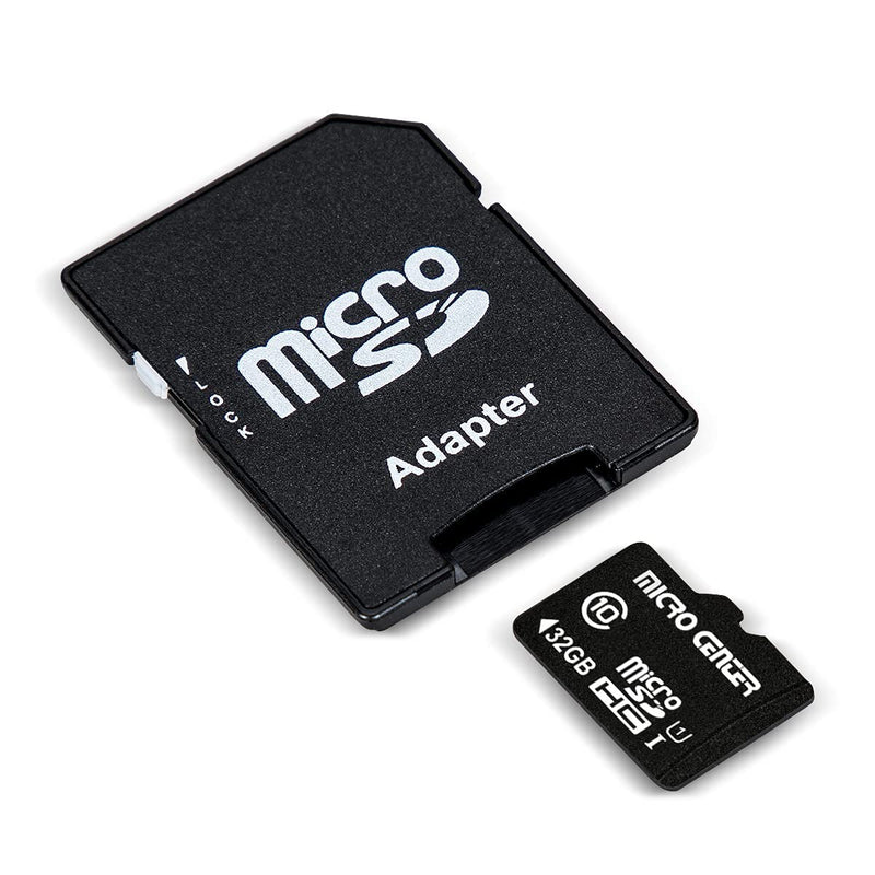 Micro Center 32GB Class 10 Micro SDHC Flash Memory Card with Adapter for Mobile Device Storage Phone, Tablet, Drone & Full HD Video Recording - 80MB/s UHS-I, C10, U1 (2 Pack) 32GB - 2 pack
