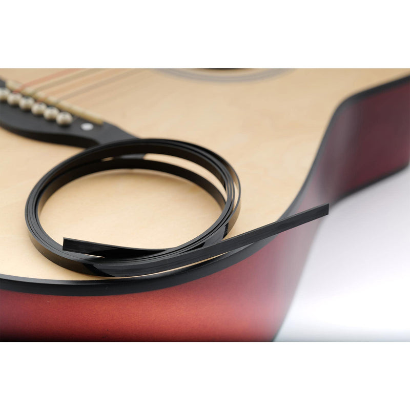 Musiclily Basic ABS Plastic Guitar Binding 1650x6.5x1mm for Acoustic Classical Guitar, Black