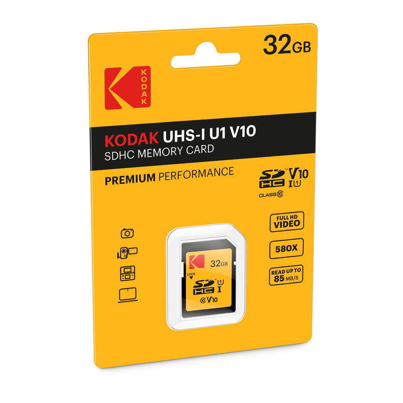 KODAK 32GB Class 10 UHS-I U1 SDHC Memory Card (5-Pack) with Focus All-in-One USB Card Reader Bundle (6 Items)