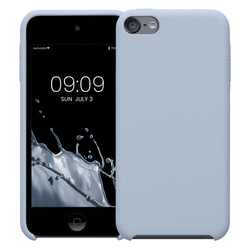 kwmobile TPU Silicone Case Compatible with Apple iPod Touch 6G / 7G (6th and 7th Generation) - Case Soft Flexible Protective Cover - Light Blue Matte