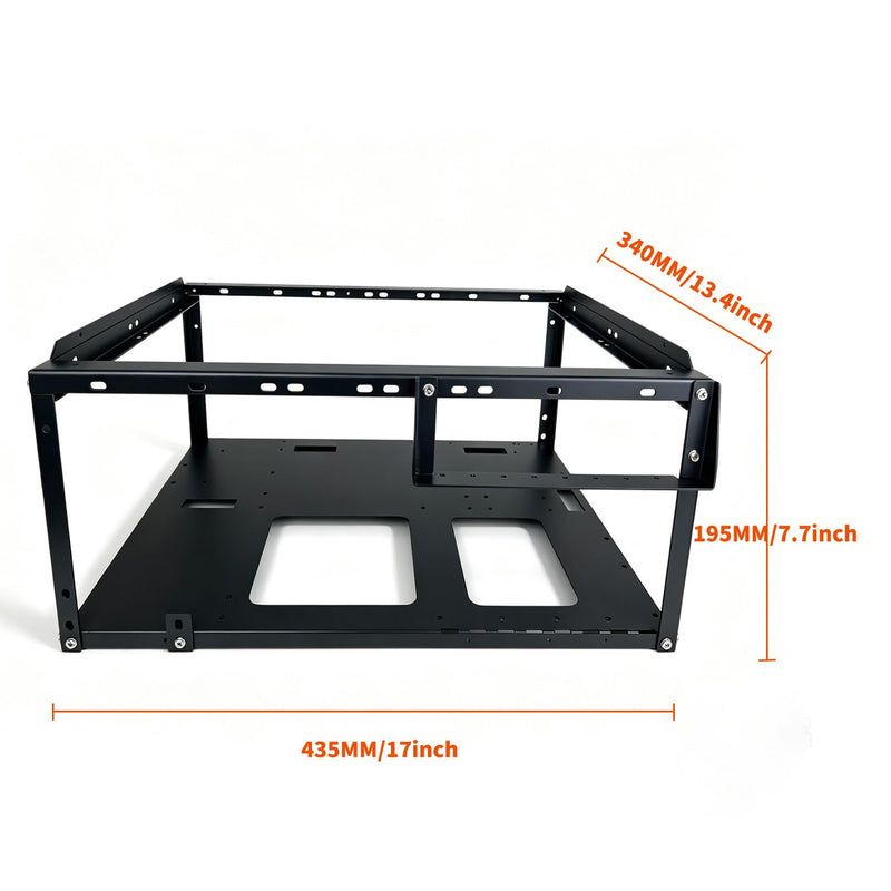 PC Test Bench, Open Air PC Case, Open Frame Computer Chassis, Techbench Server Rack Mount PC Case for E-ATX ATX MATX EATX X79 X99 Micro ATX Motherboards (Stackable)