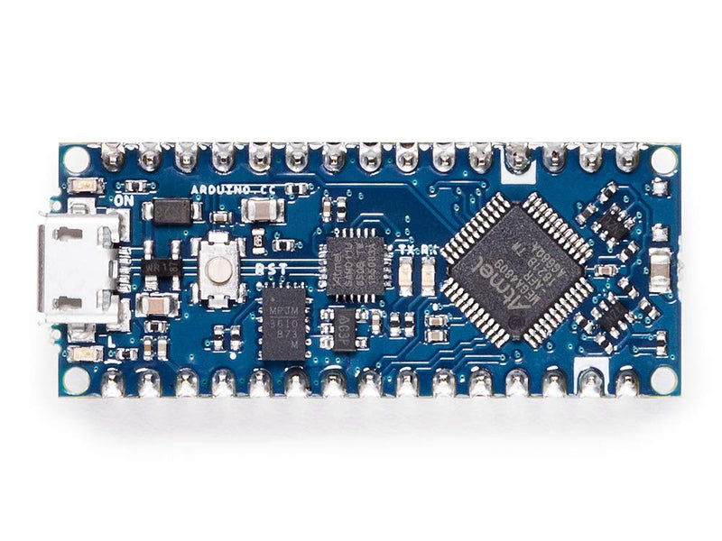 Arduino Nano Every with headers [ABX00033] – Compact ATmega4809 Microcontroller with Micro USB, 20 Digital I/O, 6 Analog Inputs, and Easy Prototyping for DIY Projects