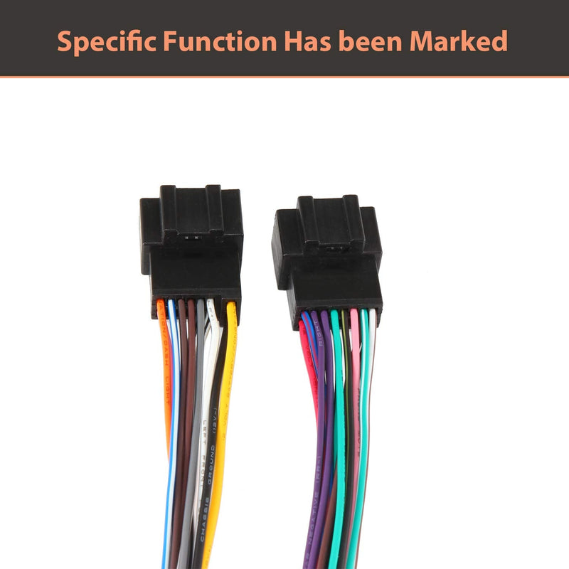 RED WOLF Compatible with 2006-2017 Chevy GMC Express Savana Buick Factory Radio Stereo Replacement Wire Harness Updated