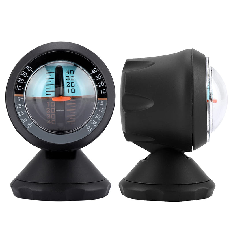 Leopacat Car Inclinometer Level, 360 Degree Rotating Compass Automotive Slope Indicator Meter Levels Tilt Gauge Balancer High Sensitivity Measure Road Safety Outdoor Instrument with Adhesive