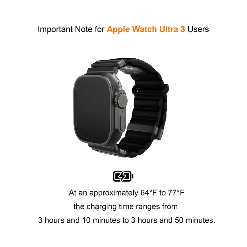 Energy Link Compatible with Apple Watch Band 42mm 44mm 45mm 49mm for Women Man, Band Charging, Silicone material, Outdoor Waterproof Black+Black metallic 44mm-49mm L(150mm-210mm)