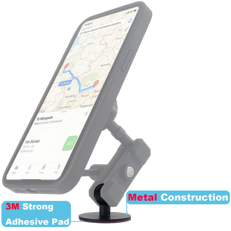 Aluminum Alloy 17mm Ball Mount, Adhesive Ball Base, Car Cell Phone Holder Dashboard Mount, Compatible with Garmin Nuvi GPS (Pack of 2) 4cm x 17mm (Pack of 2)