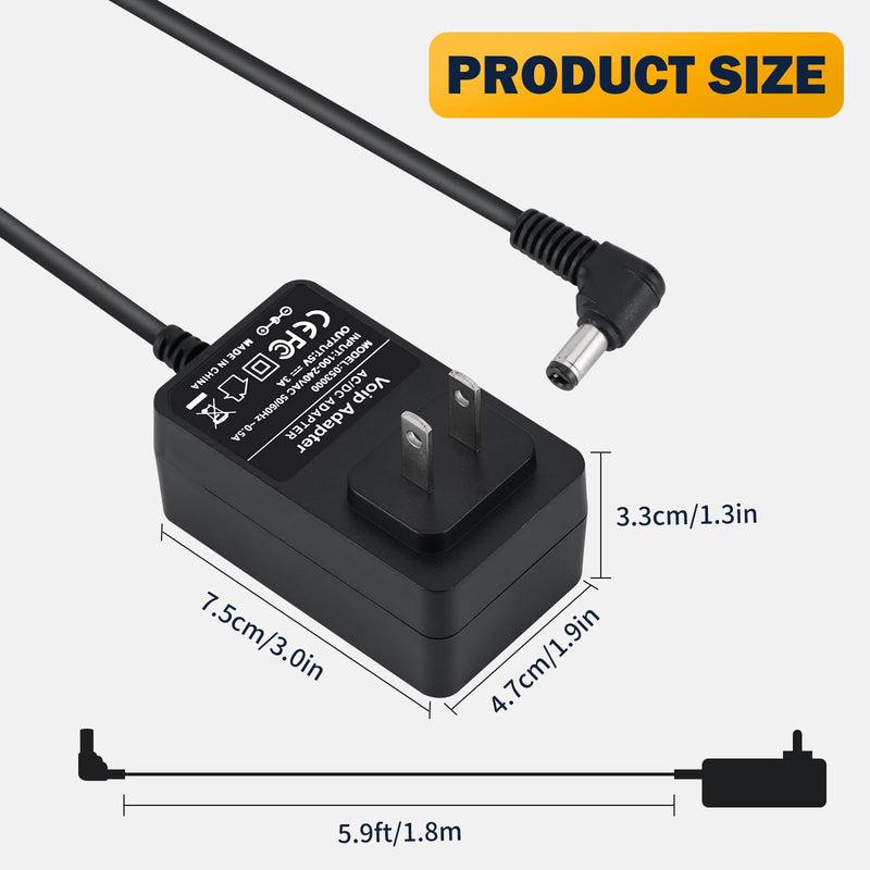for Polycom Power Cord is Applicable to Polycom VVX 150, 250, 350, 450, 2200-48872-001 and 1465-48871-001, and is Compatible with Polycom VVX Power Adapter.
