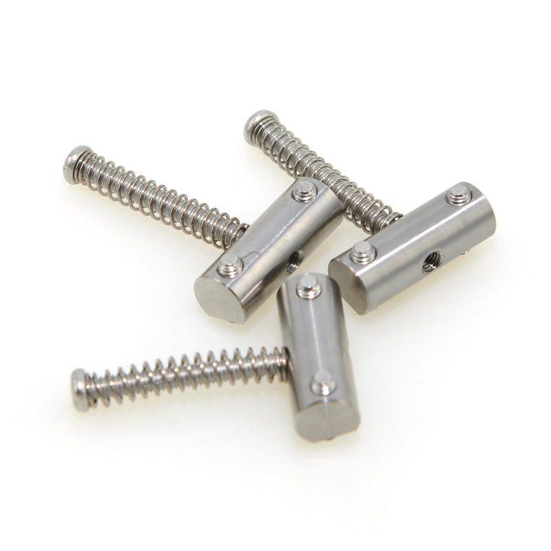 Titanium Alloy Compensated Bridge Saddles 10.8mm Barrel In-Tune Compatible with Fender Telecaster Vintage-Style Tele Bridge Saddle TL Electric Guitar Replacement Part