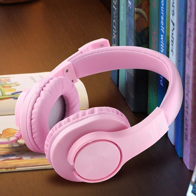 [AUSTRALIA] - H-10 Gaming Headset for PS4, Xbox One, PC, PS5, Nintendo Switch, Stereo Wired Noise Cancelling Over Ear Headphones with Mic for Kids Adults, Bass Surround, Soft Memory Earmuffs, Pink H-10 pink 