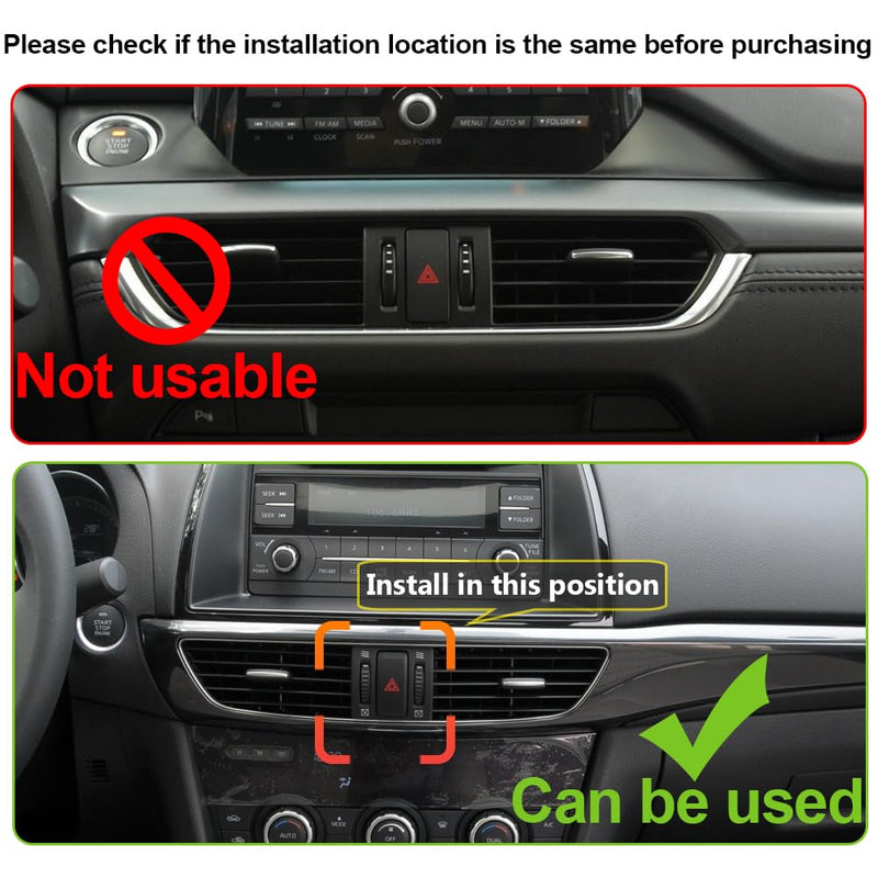 Car Phone Holder for Mazda 6 Auto Accessories [Only for Mazda 6 2014-2015] [Auto Lock Hands Free Cell Phone Mount Car fits for iPhone & All Smartphones]