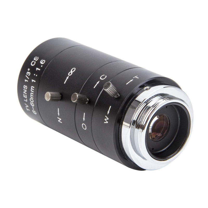 6-60mm 1/3" CS Lens CCTV Lens IR F1.6 Manual Zoom Manual Iris for CCTV CCD Camera 6-60mm