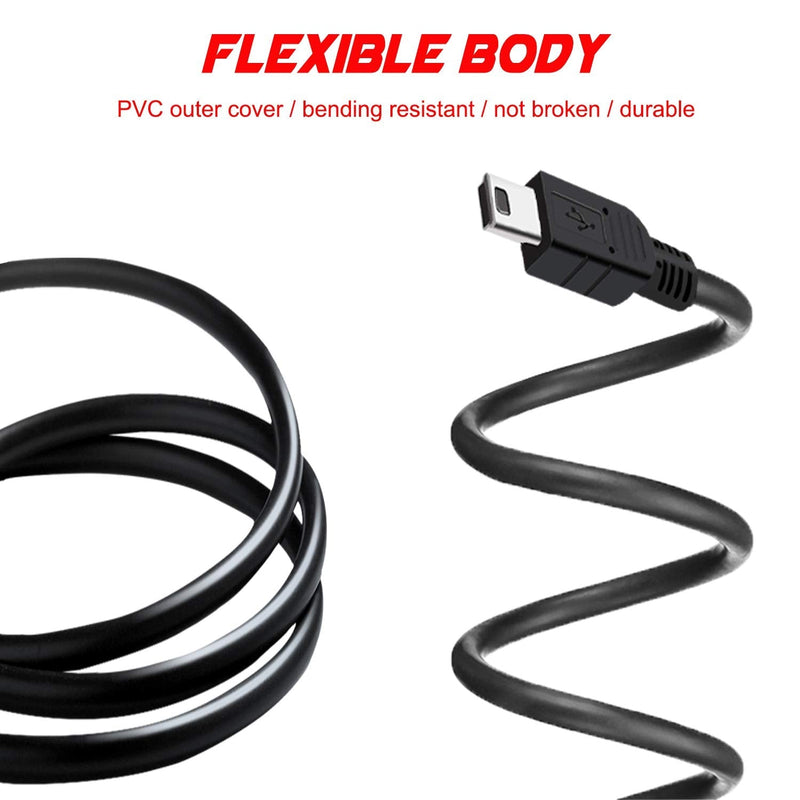 2Pack 10Ft Charger Cable for PS3 Controller, Magnetic Ring Mini USB Data Cord for Sony Playstation 3/ PS3 Slim/PS Move Controllers ,GoPro, TI-84 Plus CE HD,Dash Cam,MP3 Player Digital Camerasetc