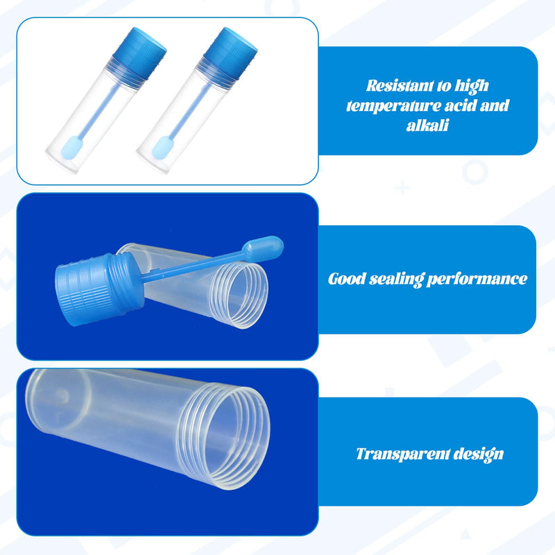 [AUSTRALIA] - Pack of 20 Dog Faecal Sample Tubes, Chair Sample Tube, Sample Tube, Chair Catcher for Chair Sample, Chair Sample Tube with Spoon, 15 ml Faecal Sample Tube Dog and Cat, for Pets 