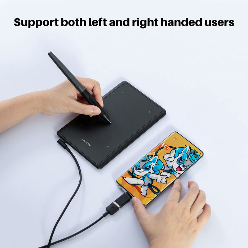 HUION H420X OSU Tablet Graphic Drawing Tablet with 8192 Levels Pressure Battery-free Stylus, 4.17x2.6 inch Digital Drawing Tablet Compatible with Window/Mac/Linux/Android for OSU Game, Online Teaching