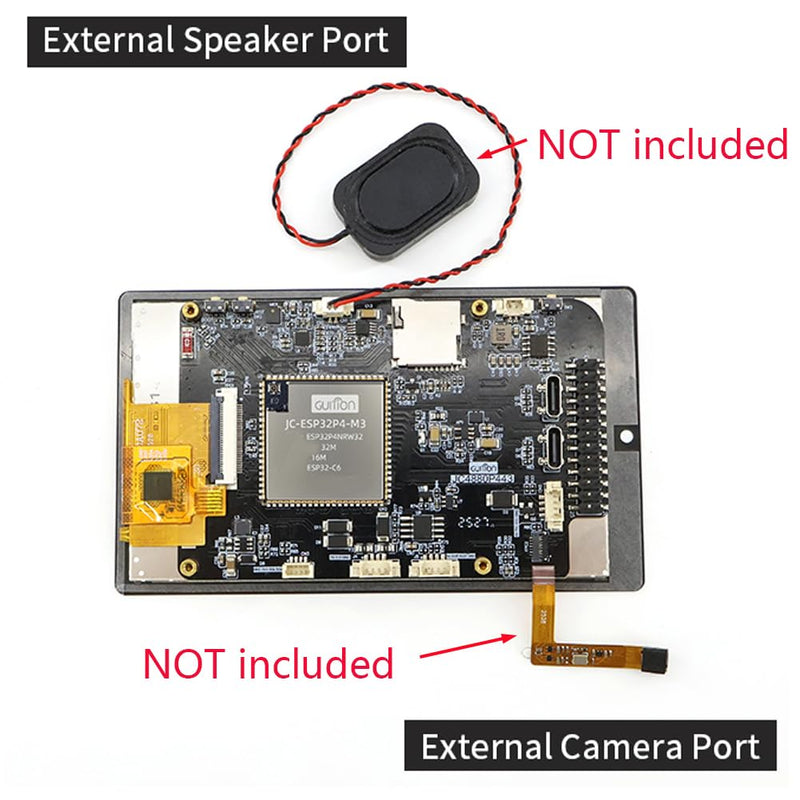 4.3 inch ESP32-P4 Display Capacitive Touchscreen IPS LCD ESP32P4 | 4.3 inch ESP32-P4 Display JC4880P443C_I_W Capacitive Touchscreen 800x480 IPS TFT LCD ESP32P4 Development Board, no Case
