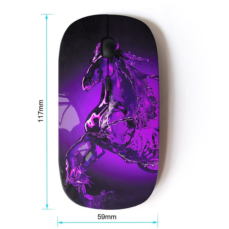 KOOLmouse [ Optical 2.4G Wireless Mouse ] [ Glass Water Horse Pegasus Mystical Purple ]