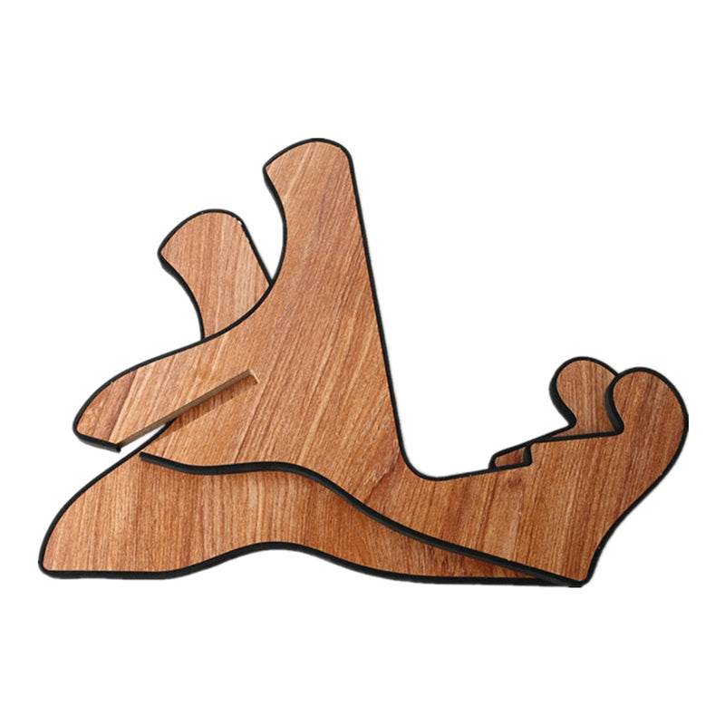 Miwayer Guitar Stand Wood Thickened Universal, with 0.12 Inch Soft Leather Ddge, Safe Non-Slip Portable Stringed Wooden Guitar Rack, Used for Acoustic, Classical, Electric Guitar, Bass Brown