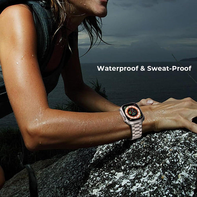 26mm Wide Rugged Titanium Band for Apple Watch Ultra 3/2/1 49mm | Metal Strap for iWatch Series 11/10 46mm|Ultra Color Match,40% Lightweight,Skin-Friendly,Water Resistance,Fit Wrist 6.3''-9'' black 49/46/45/44/42mm (series 3 2 1)