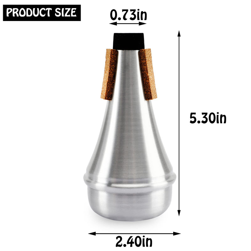 Trumpet Straight Mute, Mini Cup Mute for 3C 5C 7C Bach Trumpet Practice Mouthpiece Beginner Baritone Horn Trumpet Accessories, Bugle Cornet Kids Trombone Mellophone Brass Instruments Universal Mutes