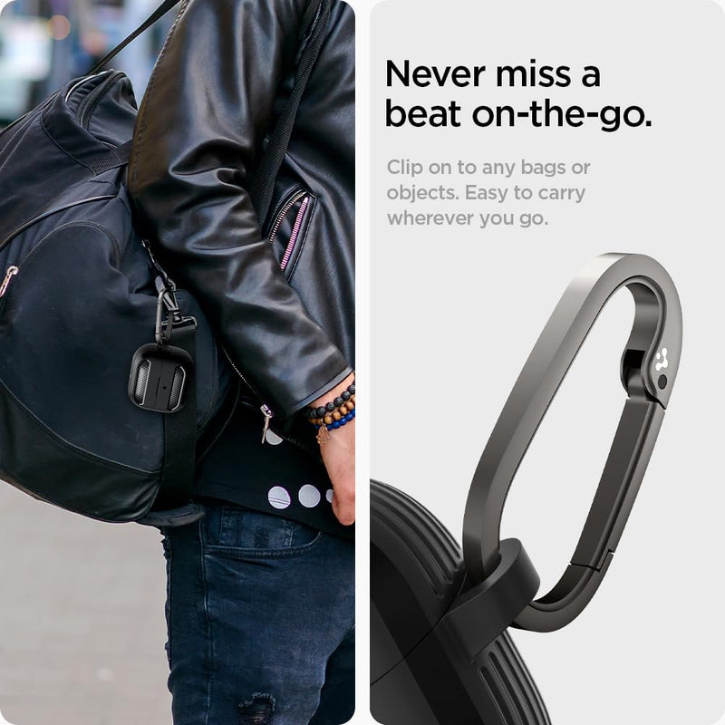 Spigen Rugged Armor Pro Designed for Galaxy Watch8 Classic and Rugged Armor Designed for Buds 3/3Pro Case Bundle - Matte Black