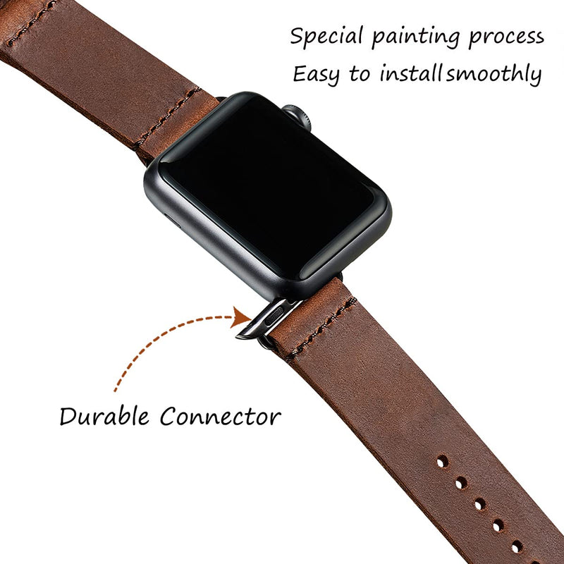 Bundle of the Three buckles Apple Watch Band (Army green/Brown)