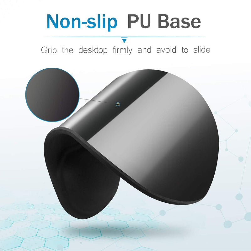 JSD Gel Mouse Pad with Wrist Support Wrist Rests 10.00×9.25×1.3 inches (Black, 1 Pack) Black 1 Pack