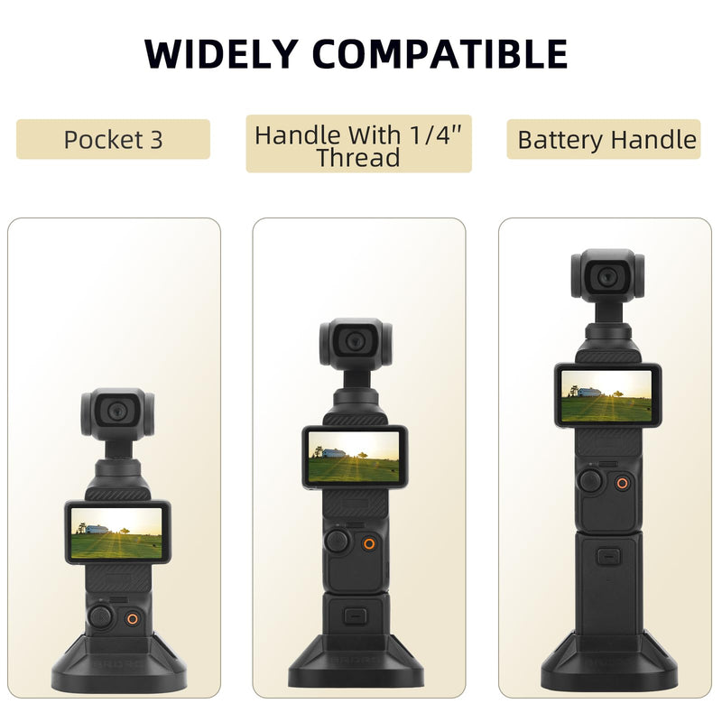 Camera Mount Stand Base Support Base for DJI OSMO Pocket 3 Desktop Stable Bracket Non-Slip Support Adapter Camera Mount Gimbal Camera Accessories Desktop base