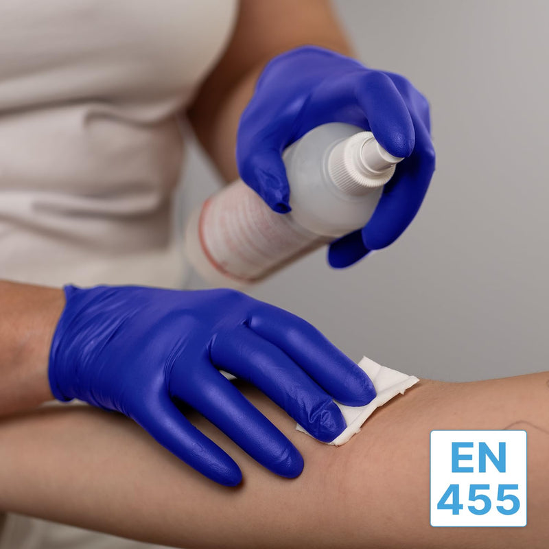 [AUSTRALIA] - ARNOMED Disposable Gloves XL, Nitrile Gloves, Accelerator-Free, Latex-Free, Disposable Gloves in Violet Blue, Allergy Friendly Rubber Gloves, Disposable Gloves in S, M, L, XL, Pack of 100 