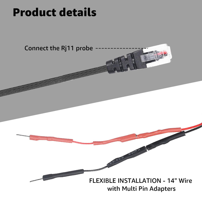 RJ11 Power Cord Compatible with Uniden Radar Mirror Wire Detectors,Model (3005201U) Fits R1 R3 R4 R7 R8 (1) 1 PCS