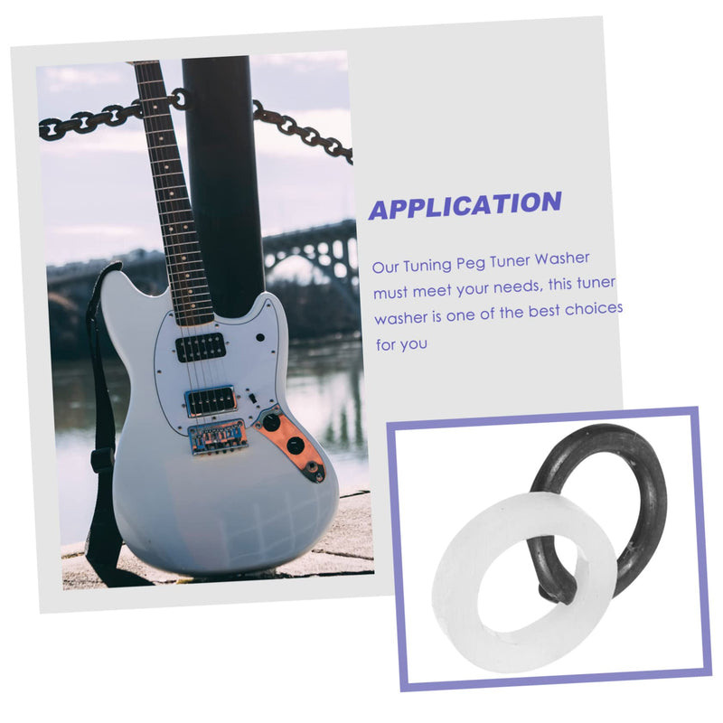 [AUSTRALIA] - Guitar Tuner Washer Replacement Double Layer Plastic and Metal Gaskets Acoustic Electric Guitar Tuning Peg Spacer 0.27X0.27X0.03In Easy Installation 