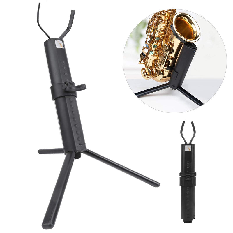 Alomejor Saxophone Stand Portable Saxophone Folding Rack Display Holder Metal Legs Rack Tripod Storage Accessories Tenor / Soprano Saxophone Stand