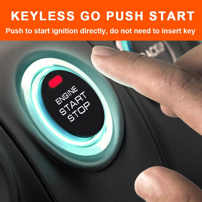 Car Alarm System with Remote Start and Smart Push Start Button 2.with siren