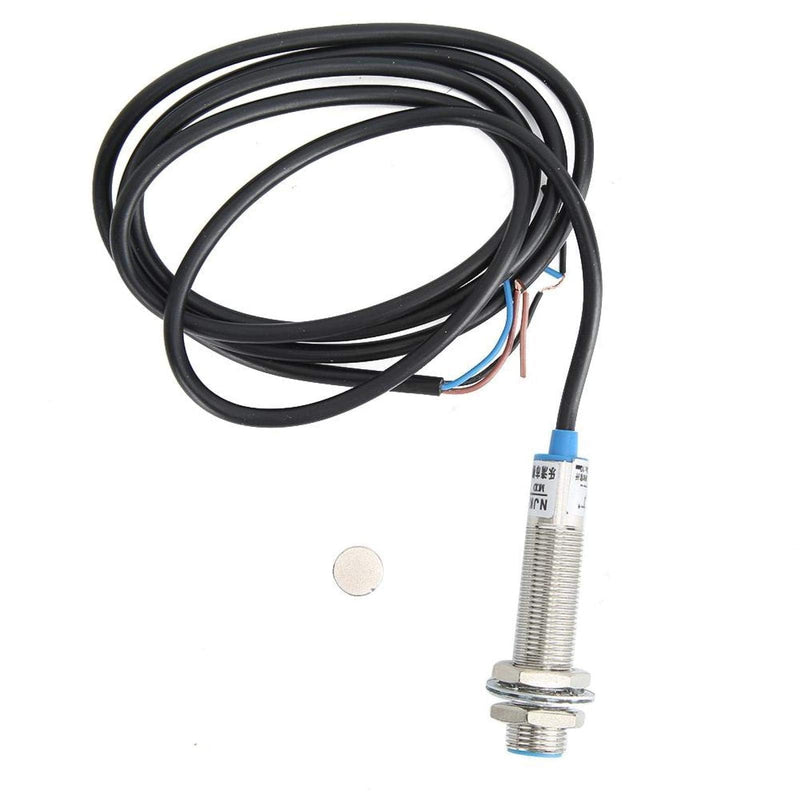 Agatige 220V AC Tachometer, 10-9999 Digital Speed Meter LED Display Panel Inductive Hall Effect Sensor