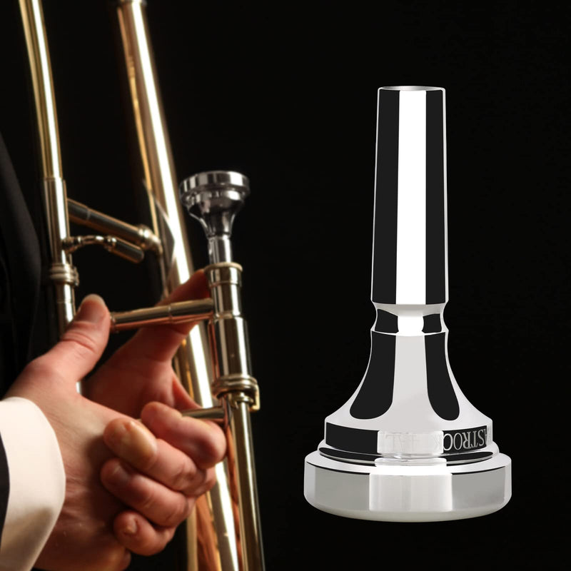 [AUSTRALIA] - EASTROCK Trombone Mouthpiece,Silver Plated Trombone Mouthpiece Small Shank 9BS, Trombone Instrument Accessories Vacuum Packed JDTM-9BS 