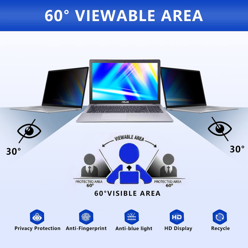 Laptop Privacy Screen 14 Inch,PYS Privacy Screen Protector for 14In Laptop 16:9 Aspect Ratio,Anti Glare/Blue Light/Scratch Compatible with Lenovo/HP Envy/Dell/Acer/Samsung/Asus/Toshiba laptop 14 inch Black
