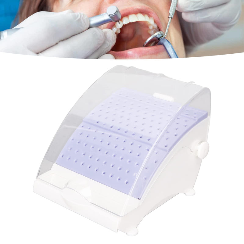 Dental Bur Block 142 Holes Bur Box Bur Holder, Annhua Dental Bur Organiser Plastic with Lid Case for Needle, Bur, File