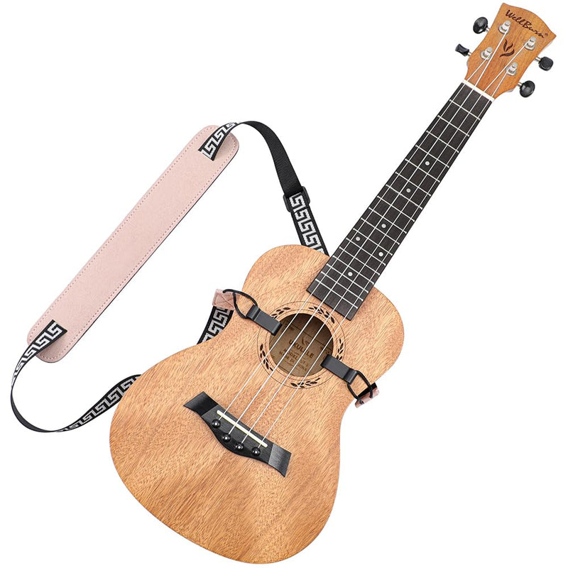 Ukulele Strap No Drill, IHOBOR Fashion Style Double J Hook Ukelele Shoulder Strap, Hawaiian Premium Woven Clip on Ukulele Strap, Easy to Use and Fit Most Standard Uke Sizes