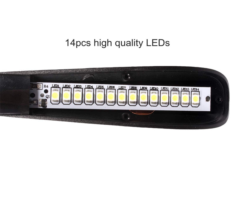 EBYPHAN Dimmable USB Lamp, Flexible USB Keyboard Light, Mini USB Light for Laptop (14-LED-Bead, 3-Level Adjustable Brightness, On/Off Touch Switch, Black)