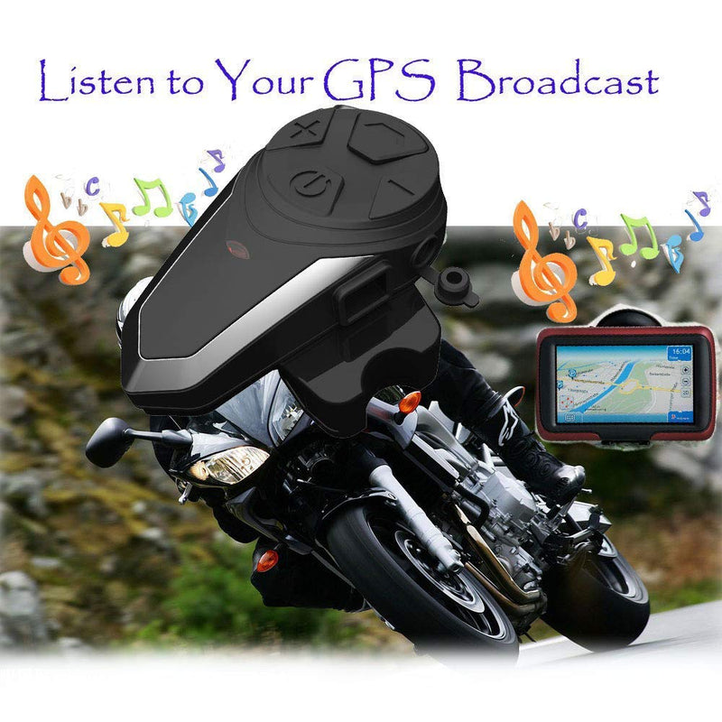 Motorcycle Bluetooth Intercom Communication System BT-S3 Interphone Moto Helmet Bluetooth Headset Wireless Intercom Headset (FM Radio/Waterproof/Handsfree/Range-1000M) (1pack for Full-face helmet) 1pack for Full-face helmet