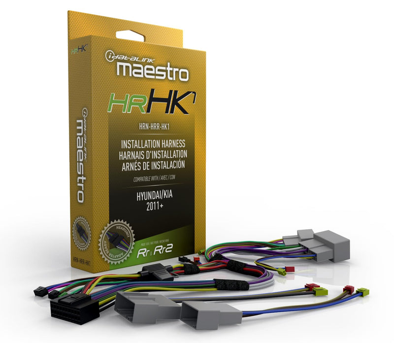 Idatalink Maestro HRN-HRR-HK1 Plug and Play Radio Factory Integration Replacement Harness for Compatible Hyundai and KIA Vehicles 2010-2019 (ADS-MRR or ADS-MRR2 Module Required)