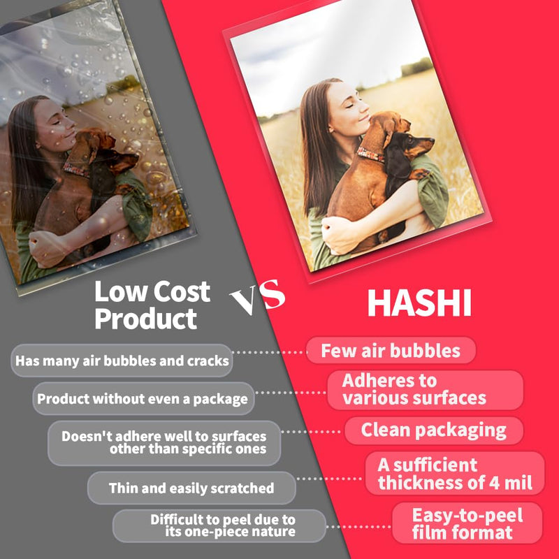 [AUSTRALIA] - No Heat Laminating Sheets Self Sealing 8.7 x 12.2 Inch, 20 Pack, 4mil Thickness, Transparent, No Machine Self Adhesive Laminating Sheets, Protect documents and Photos [Letter Size] by HA SHI Letter Sizes 20 Sheets (Letter Size, 9x12 Inch) Transparent 